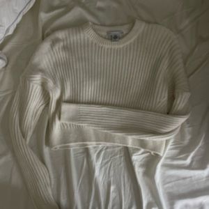 Urban outfitters cropped cream white sweater